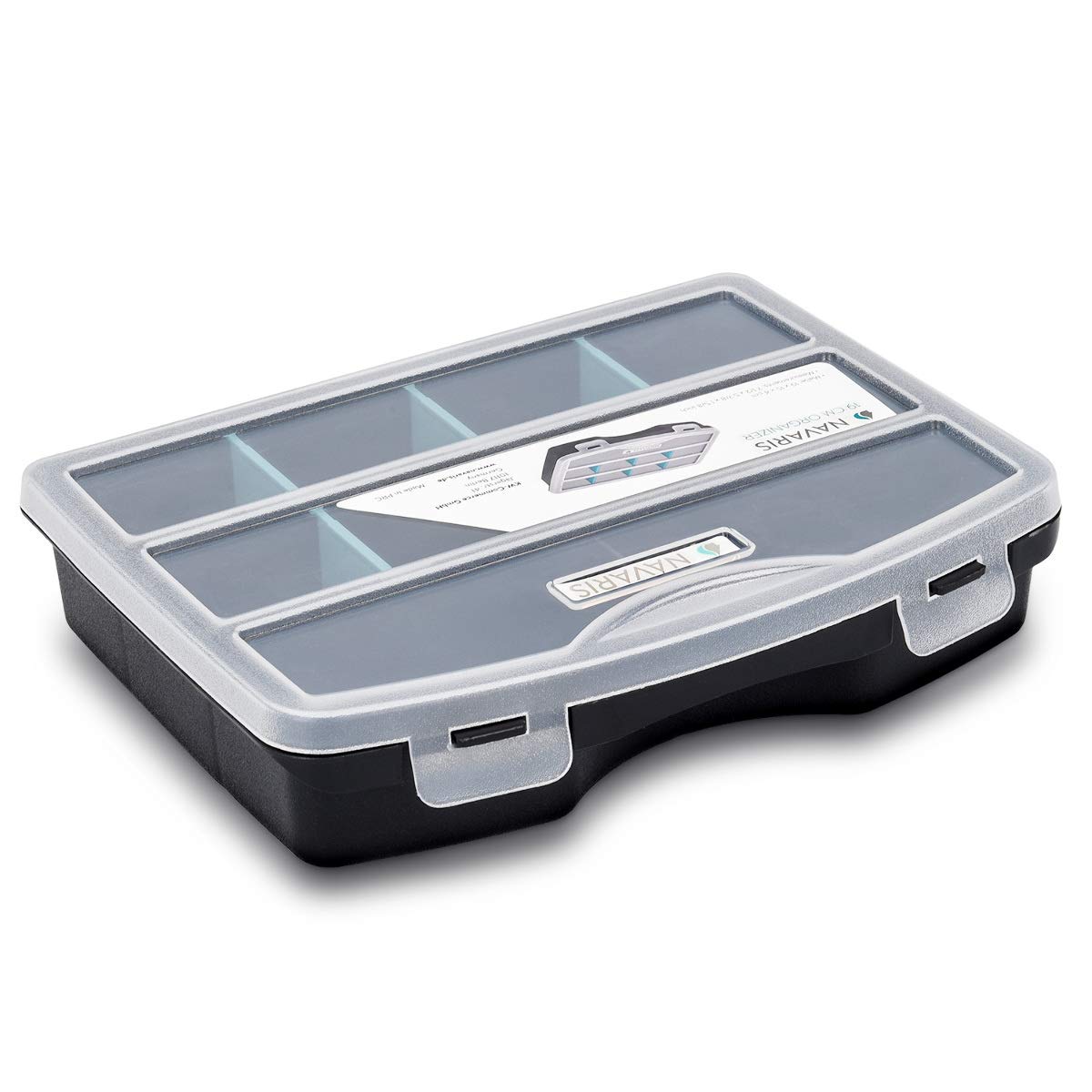 navaris-sortierkasten-kleinteile-organizer-19x15x4cm-verstellbar-leer image 1