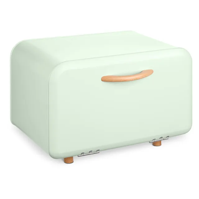 navaris-kitchen-brotkasten-metall-mintgr-n-front-ffnung-35cm image 1