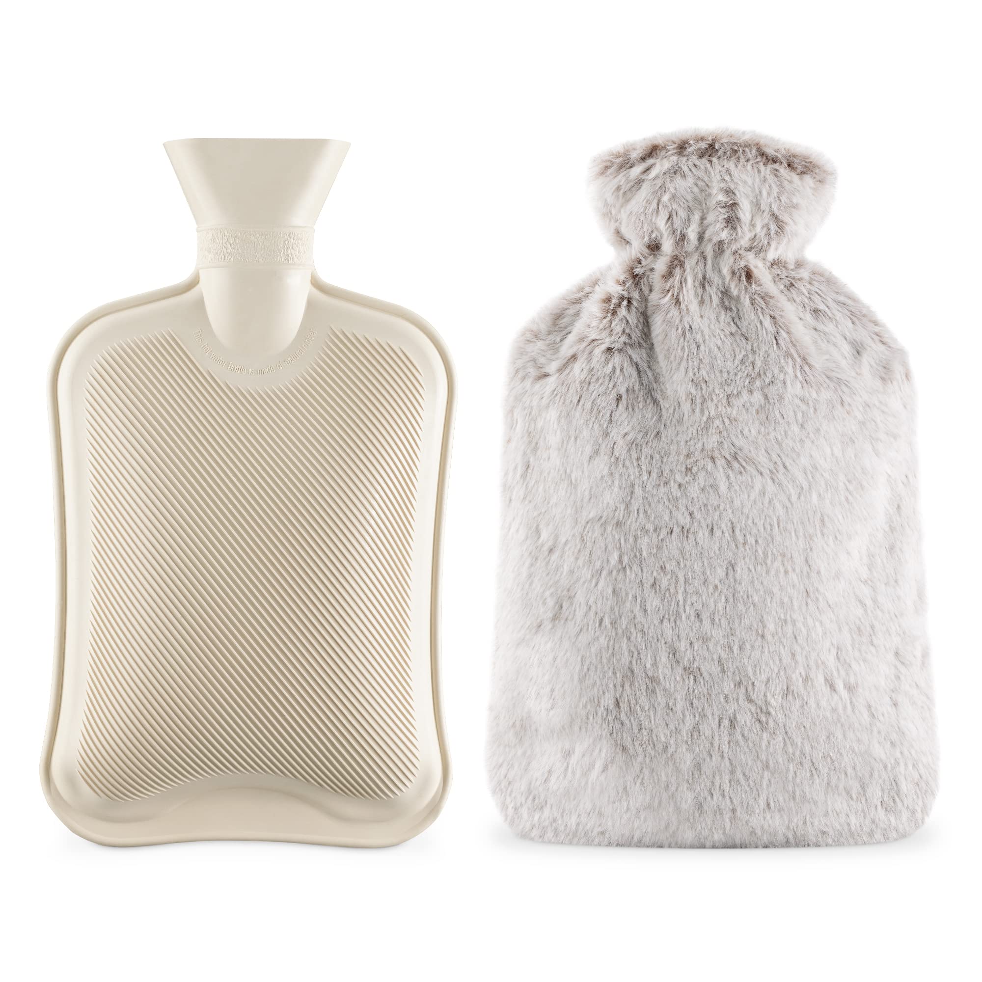 navaris-w-rmflasche-mit-bezug-2l-pl-sch-beige-flauschig image 1