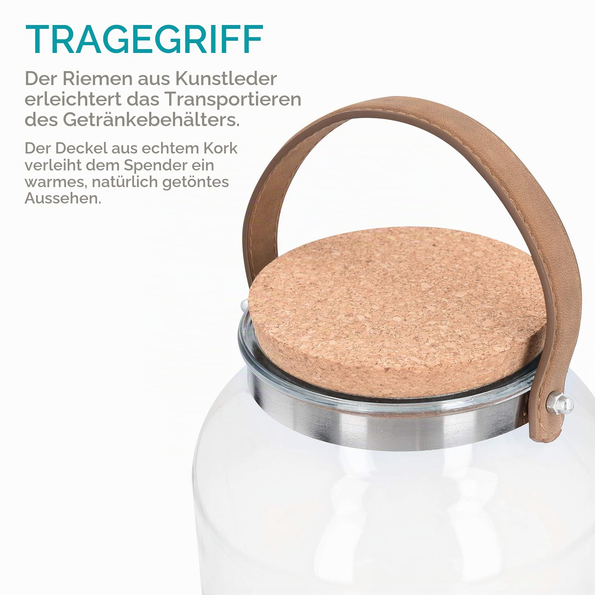 navaris-getr-nkespender-glas-5-6l-zapfhahn-kork-deckel image 6