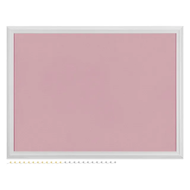 navaris-pinnwand-pl-sch-60x45-cm-fotowand-wei-rosa-mit-pins image 1