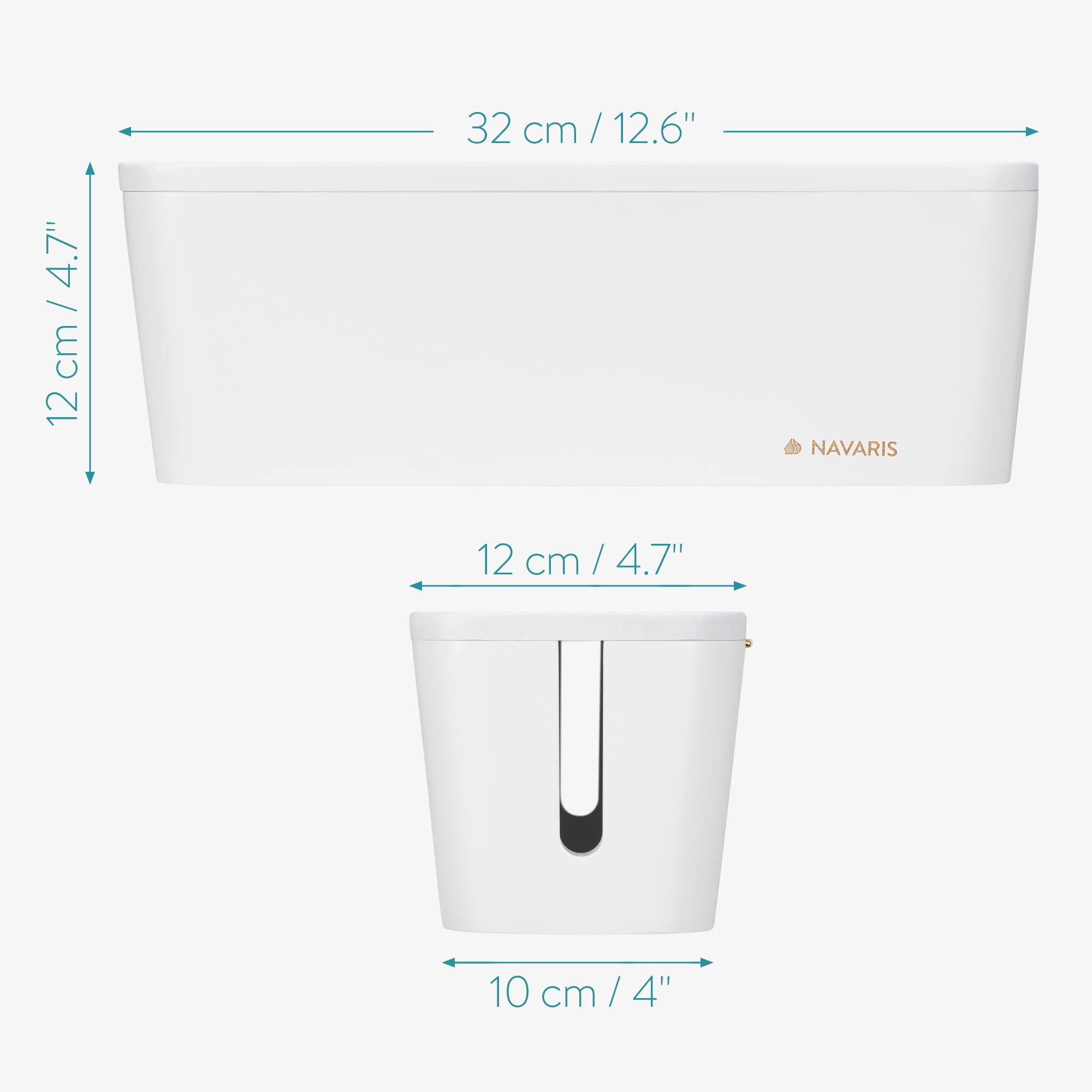 navaris-kabelbox-wei-32x12cm-bambus-kabeldose-mit-deckel image 7