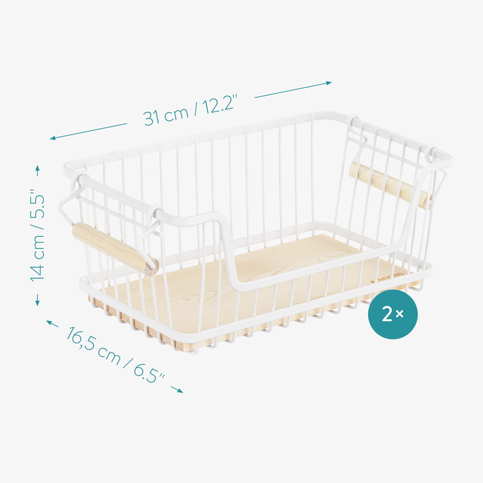 navaris-kitchen-metallk-rbe-wei-2er-set-stapelbar-31-cm image 6