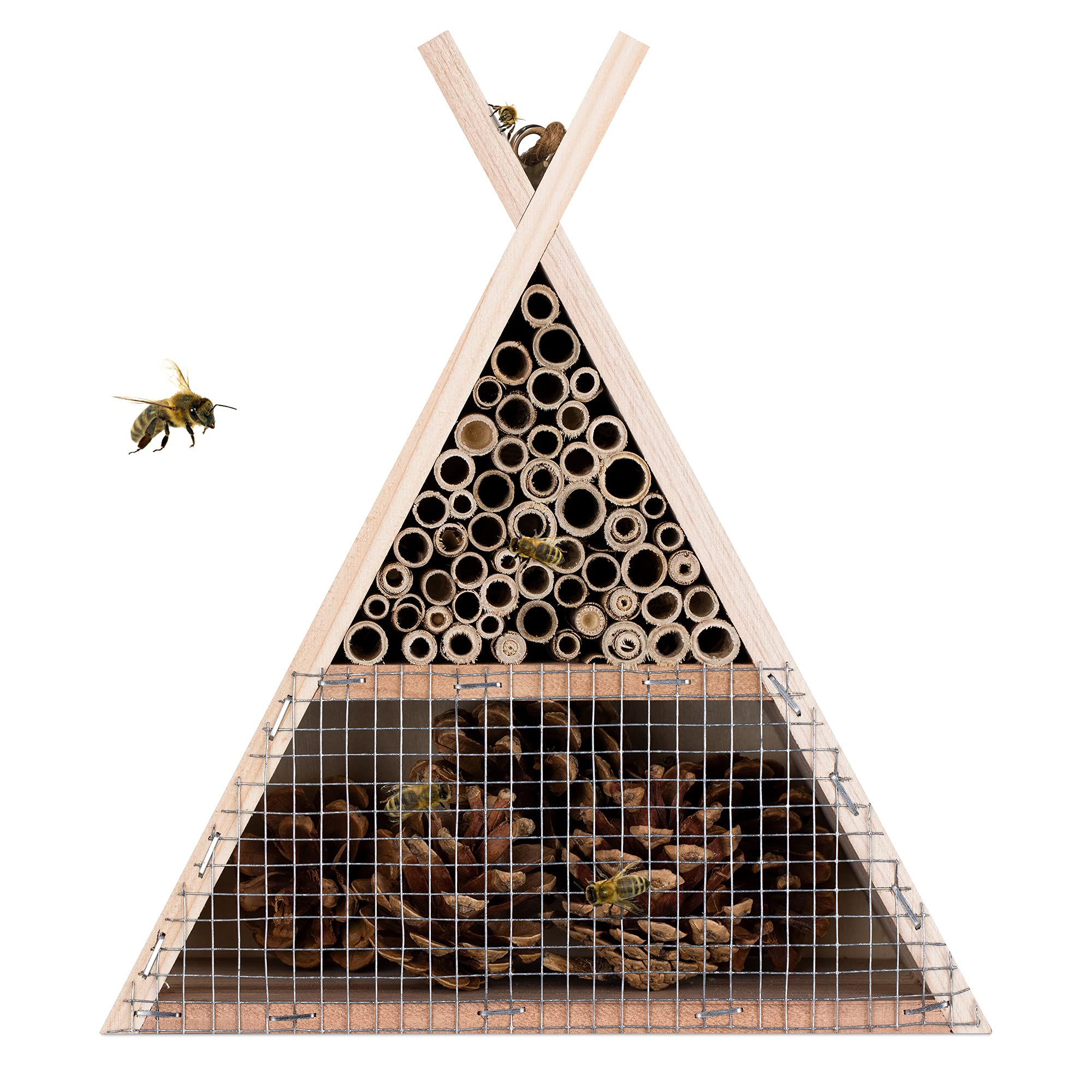 navaris-insektenhotel-bienenhaus-holz-dreieckig-22-5-cm image 7