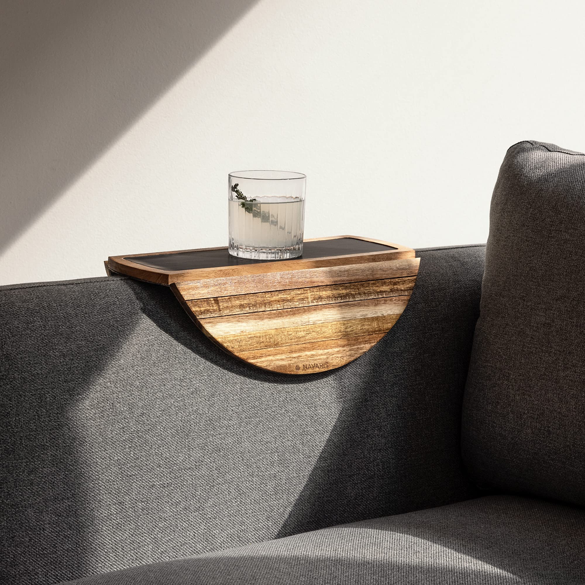 navaris-living-sofaablage-akazienholz-armlehnen-tablett image 5