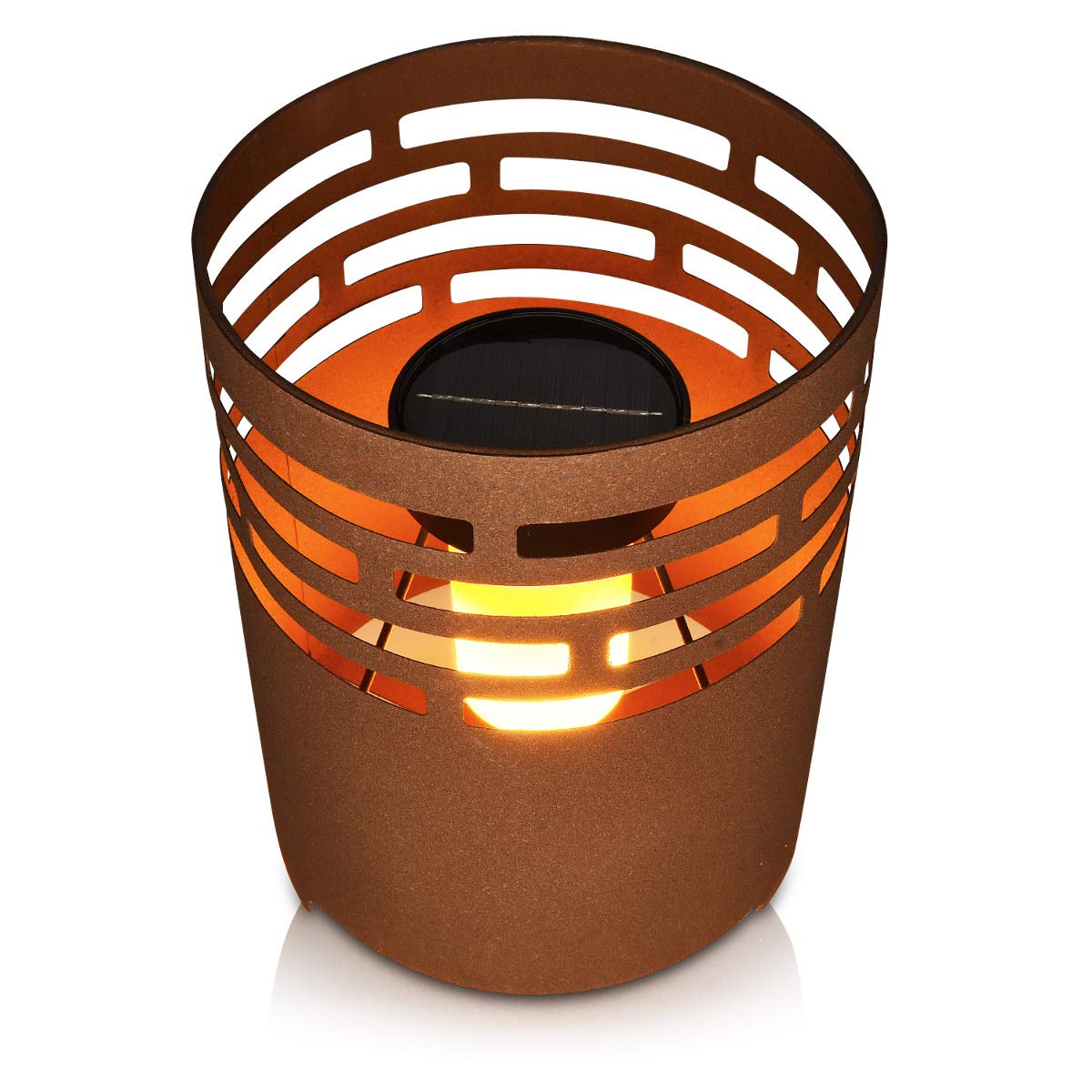navaris-lighting-led-solar-feuerstelle-braun-gartenleuchte-25cm image 8
