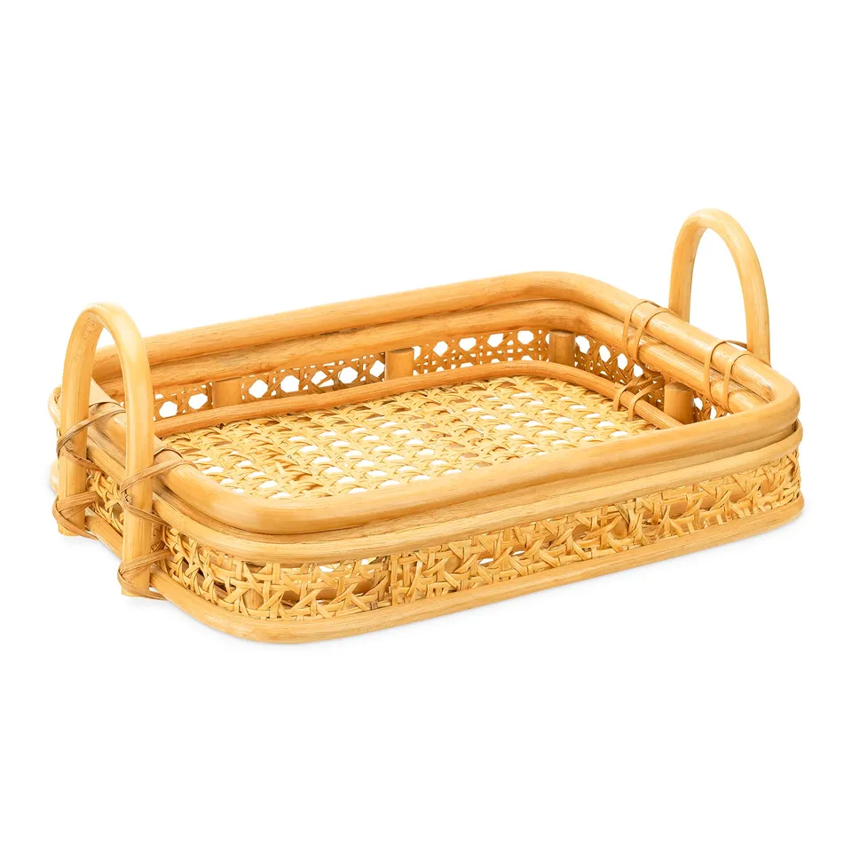 navaris-kitchen-tablett-rattan-39x26x12cm-hellbraun-geflochten image 1
