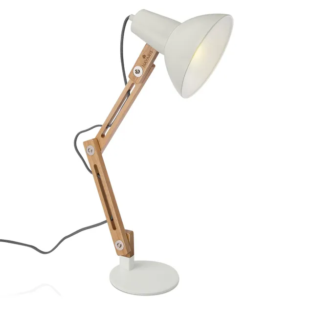 navaris-lighting-holz-schreibtischlampe-e27-hellgrau-verstellbar image 1