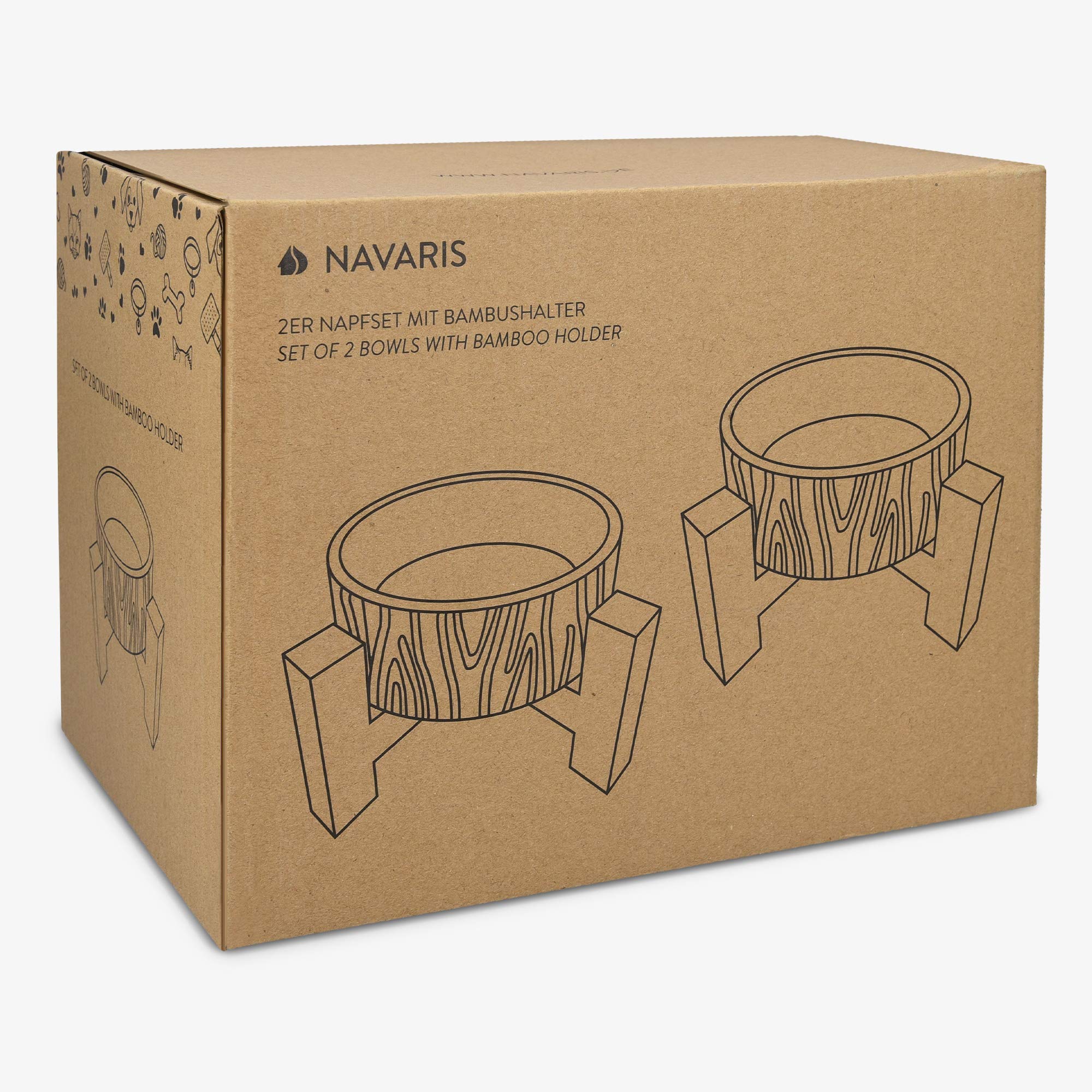 navaris-animals-futternapf-katze-keramik-2x-400-ml-beige image 7