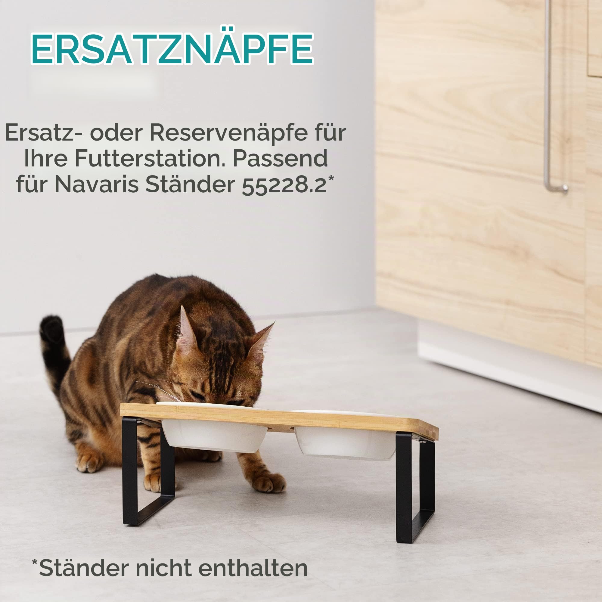 navaris-animals-futternapf-katze-2er-keramik-wei-330-ml image 2