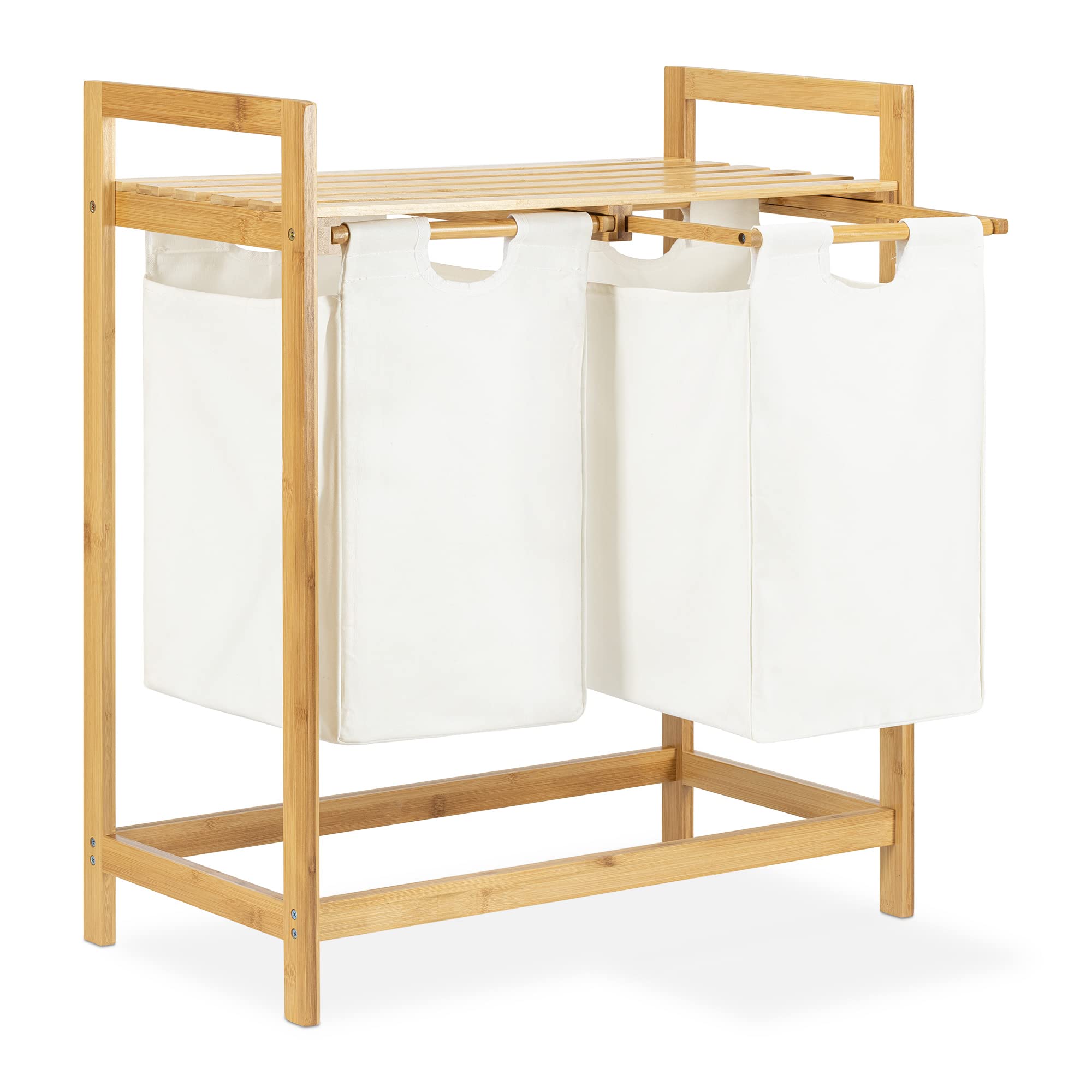 navaris-living-w-schekorb-bambus-doppel-2-f-cher-mit-ablage image 1