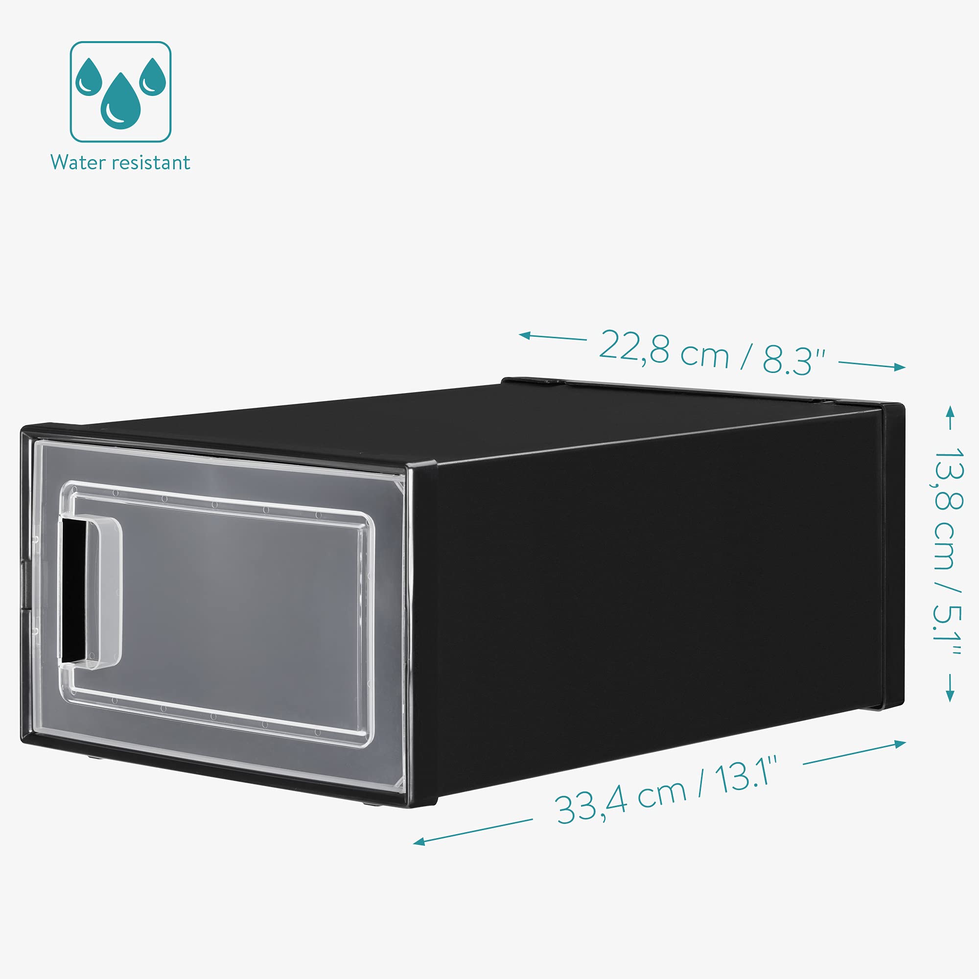 navaris-living-schuhbox-6er-set-transparent-stapelbar image 4