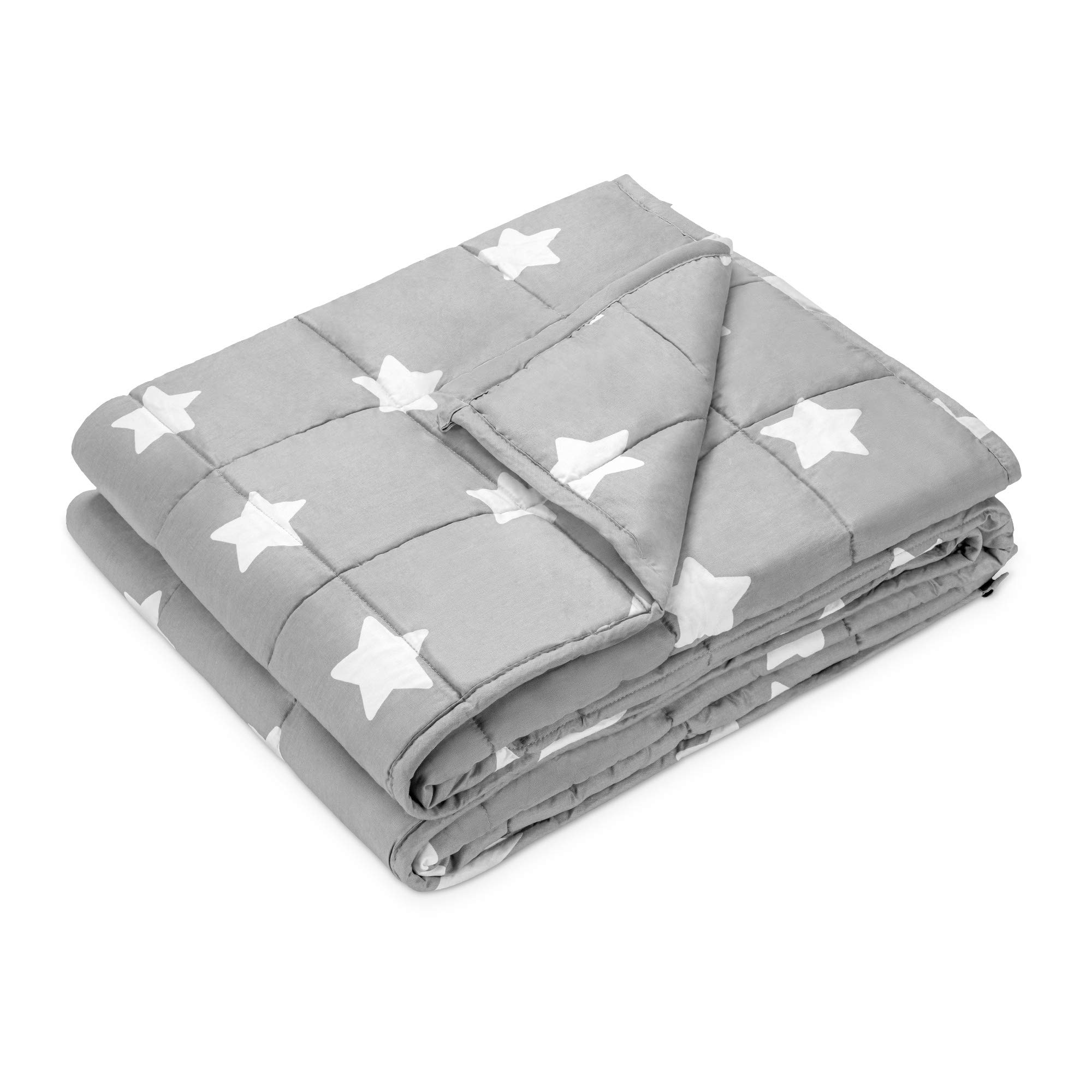 navaris-living-gewichtsdecke-135x200-4-8kg-baumwolle-sterne image 1