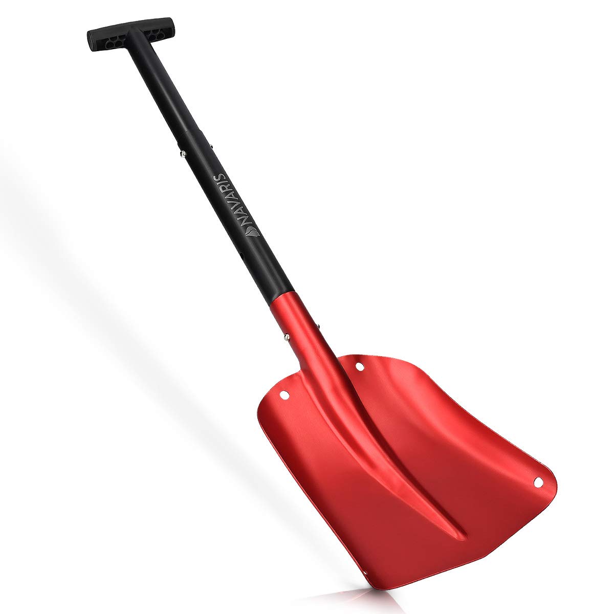navaris-lawinenschaufel-alu-80cm-klappbar-rot-schwarz-tasche image 1