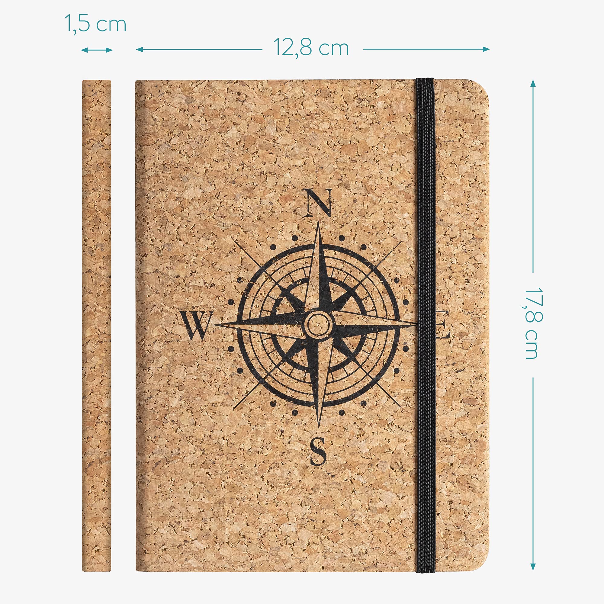 navaris-living-kork-notizbuch-liniert-kompass-100-seiten image 6