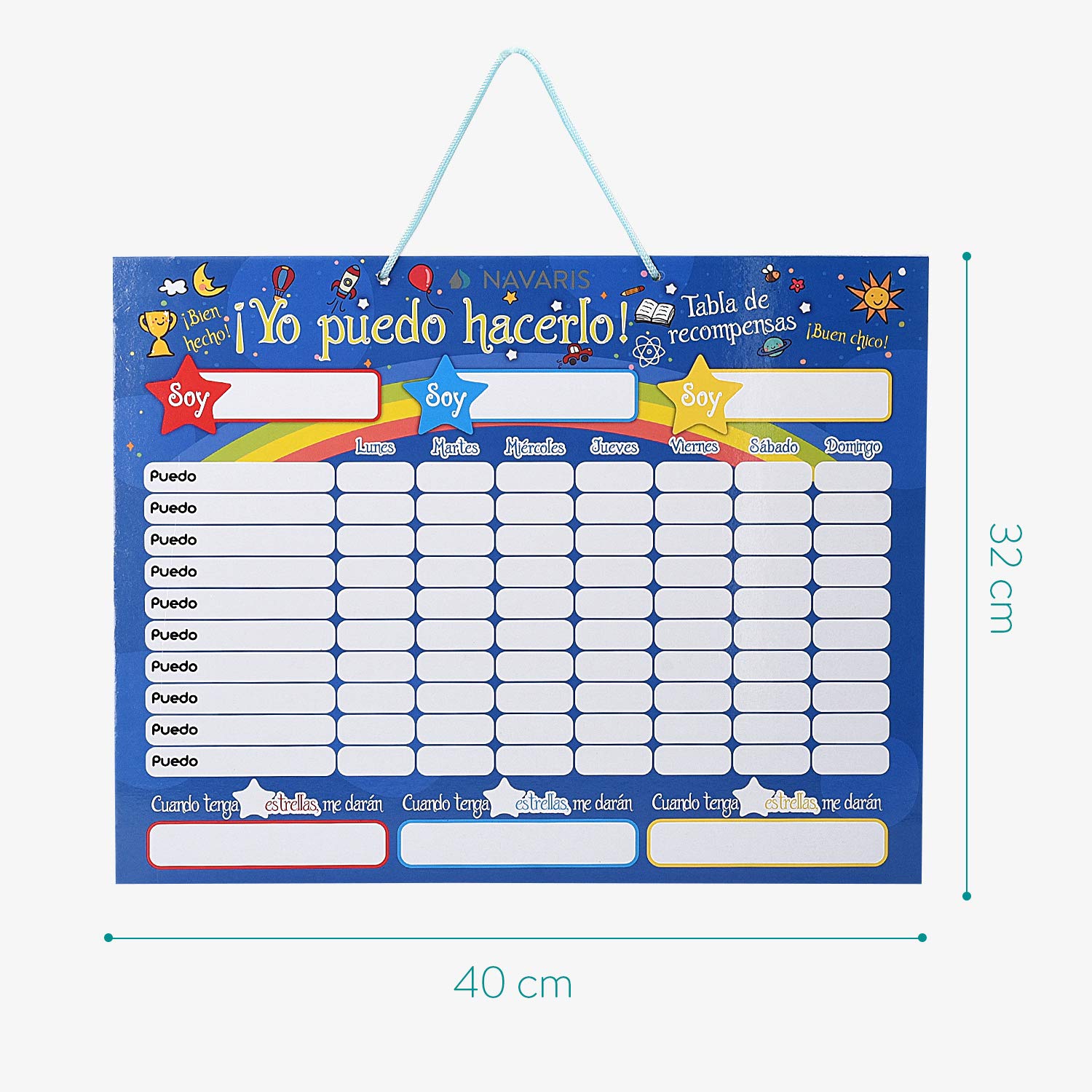 navaris-belohnungstafel-magnetisch-spanisch-40x32-cm-250-sterne image 5