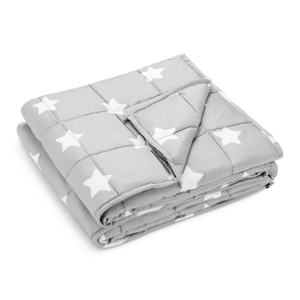 navaris-living-gewichtsdecke-135x200-6-8kg-sterne-baumwolle image 1