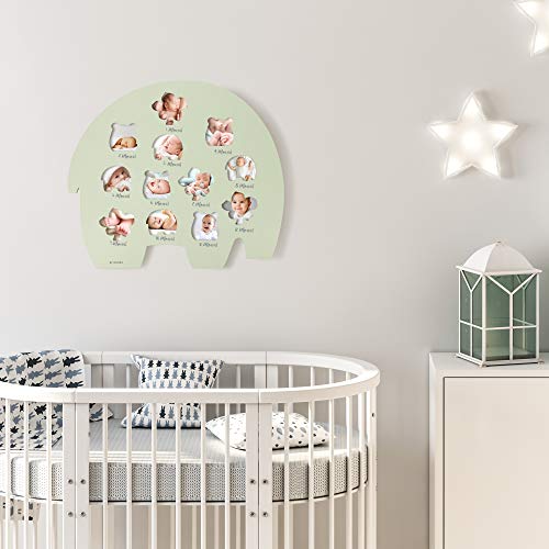 navaris-office-bilderrahmen-baby-elefant-12-monate-mdf image 8