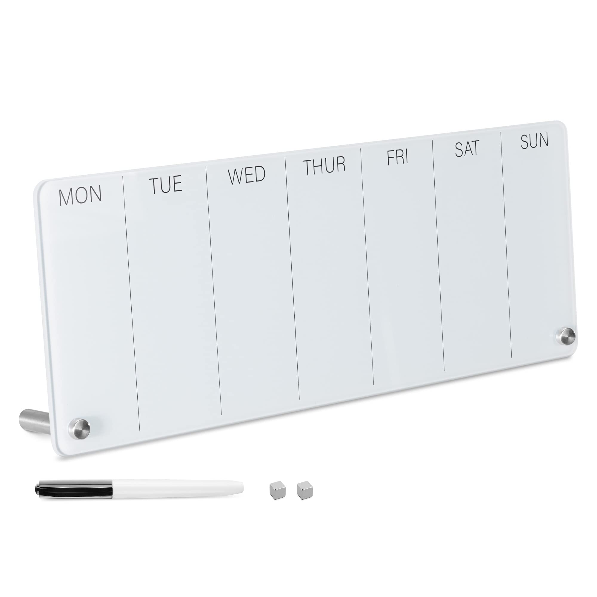 navaris-glas-magnettafel-wochenplaner-40-6-cm-whiteboard image 1