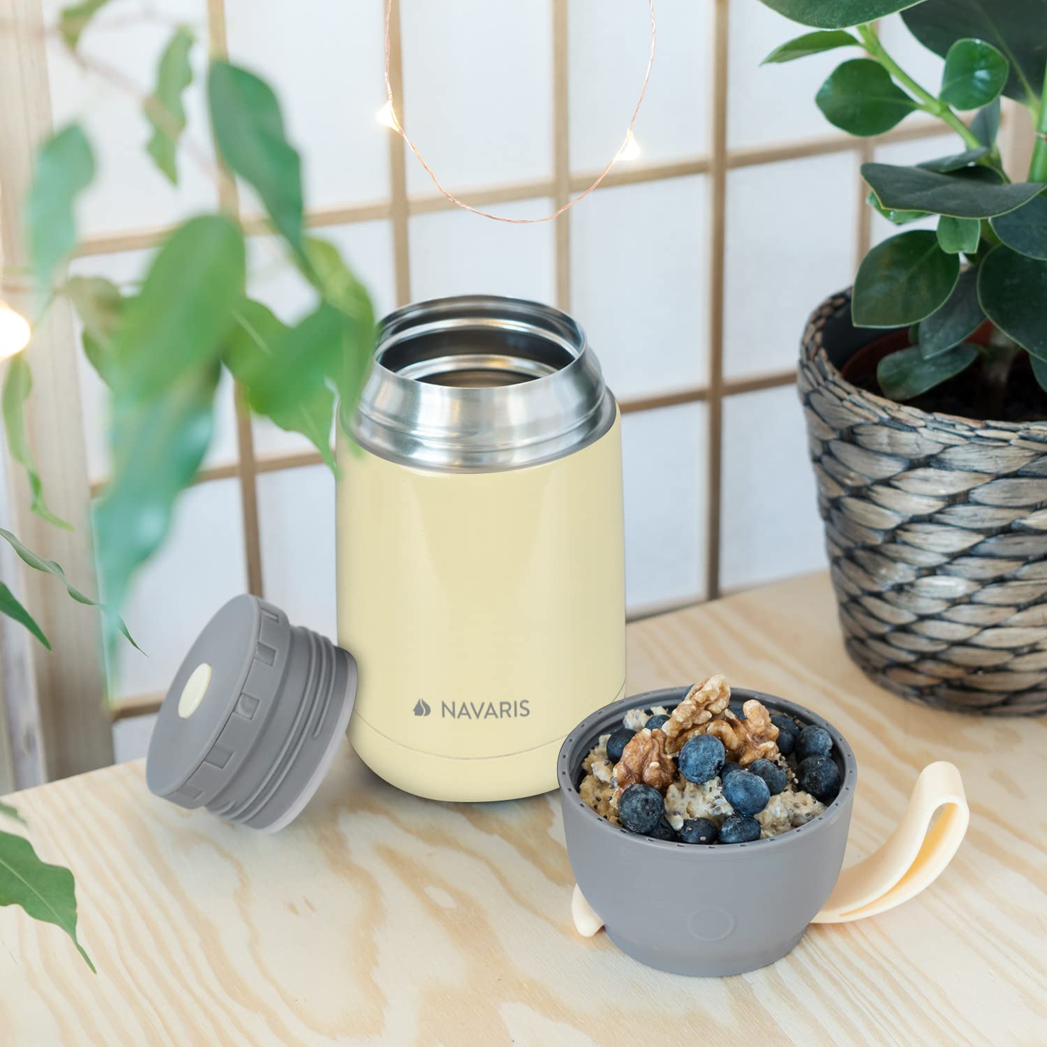 navaris-kitchen-thermobeh-lter-450ml-edelstahl-gelb image 2