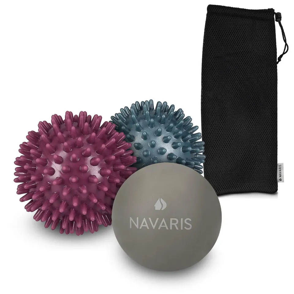 navaris-sport-massageball-set-3tlg-igelball-noppenball-lacrosse-ball image 1
