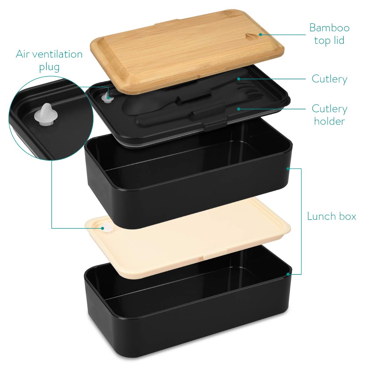 navaris-bento-box-lunchbox-mit-besteck-schwarz-2x-1200ml-luftdicht image 6