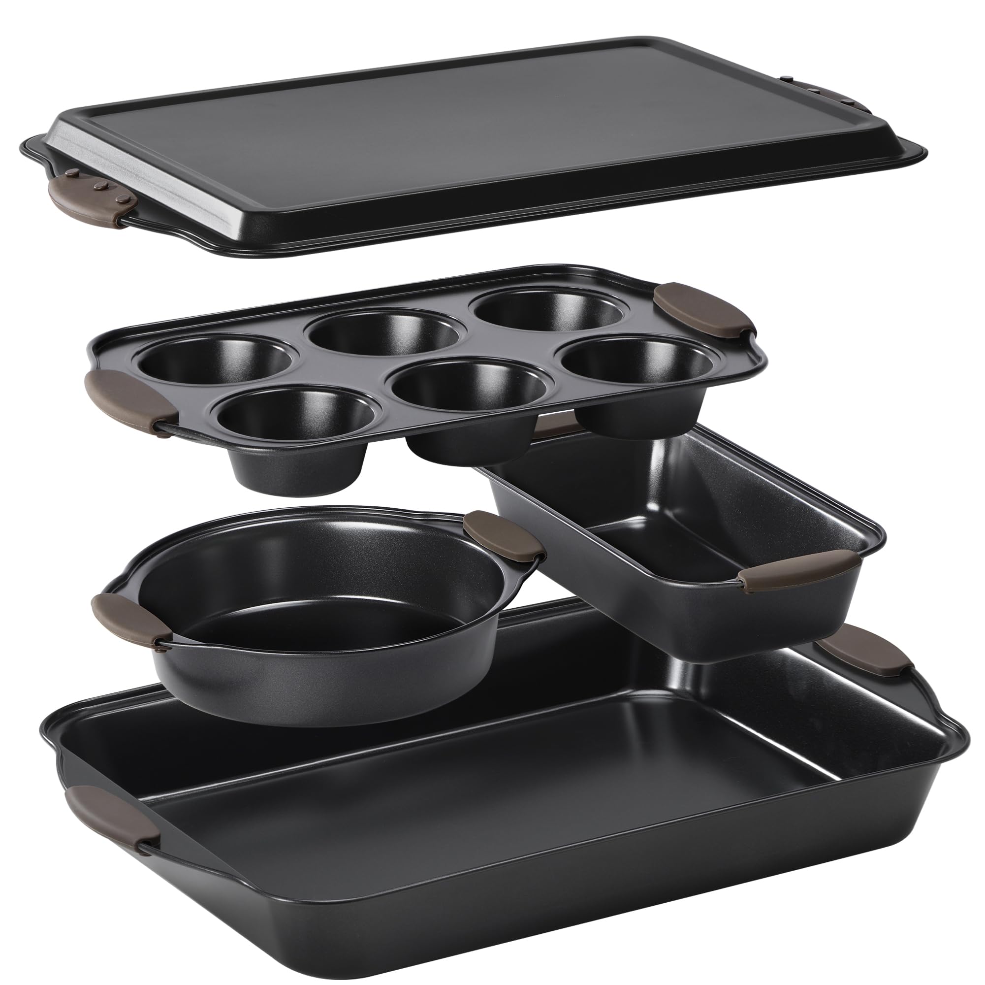 navaris-kitchen-backformen-set-5-teilig-antihaft-stapelbar image 1