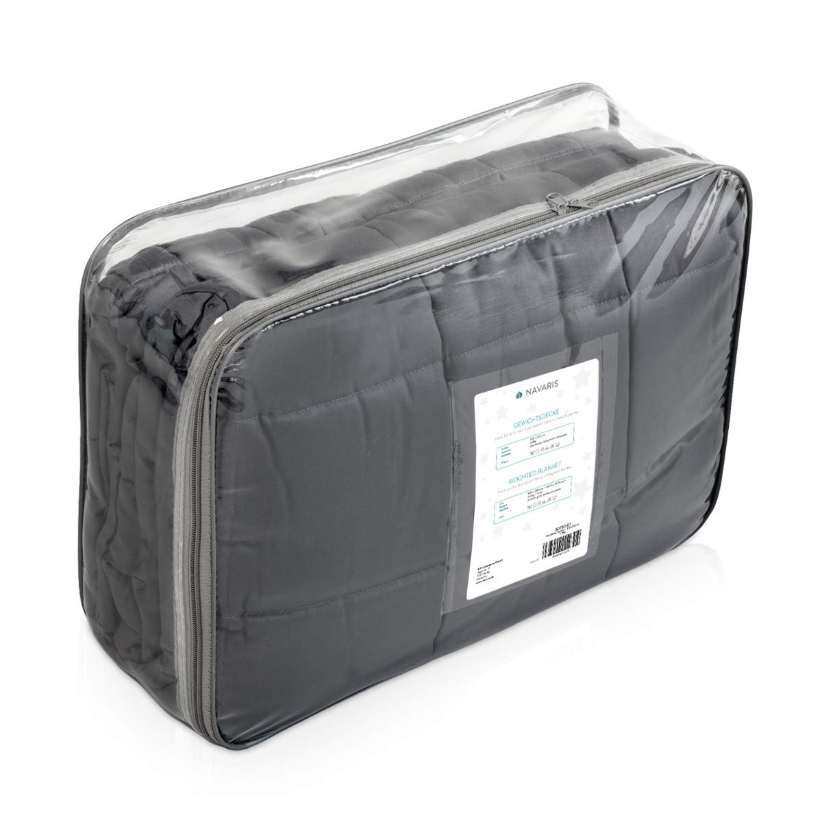 navaris-living-gewichtsdecke-135x200-cm-8-8-kg-grau-baumwolle image 7