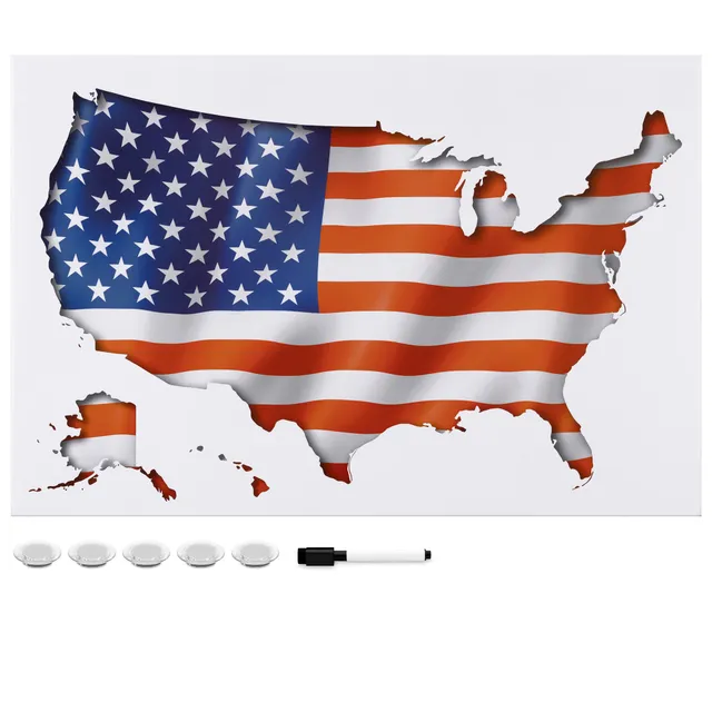 navaris-magnettafel-usa-karte-60x40-cm-mit-stift image 1