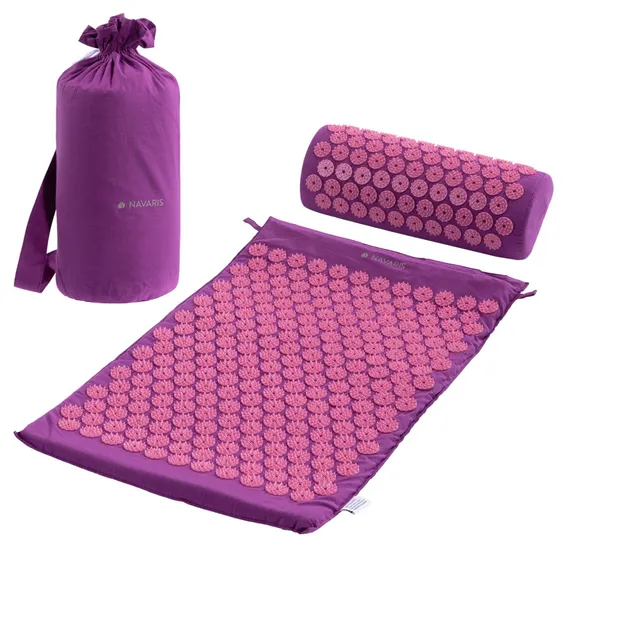 navaris-2in1-akupressur-set-akupressurmatte-mit-kissen-violett image 1