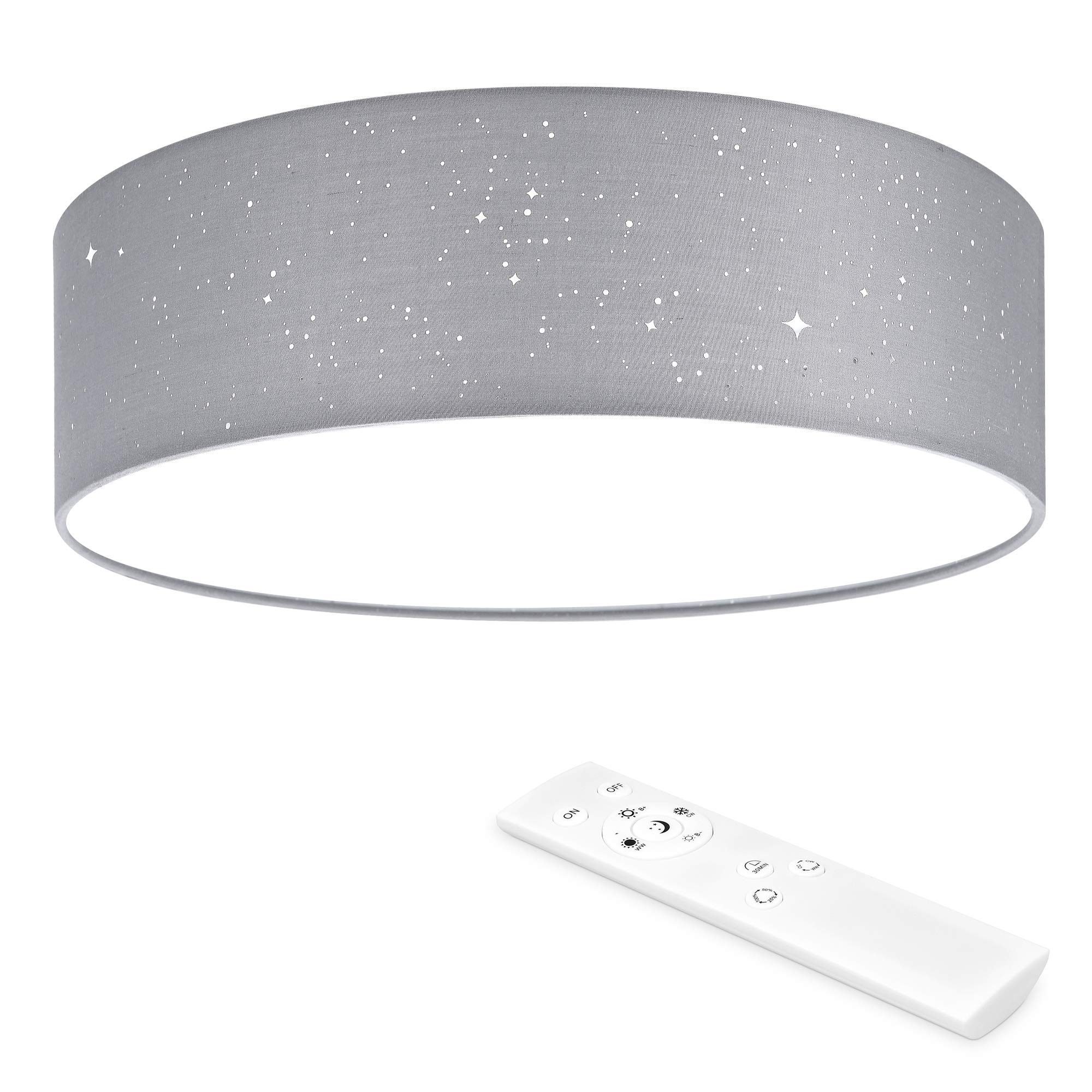 navaris-lighting-led-deckenleuchte-40cm-hellgrau-stoff image 7
