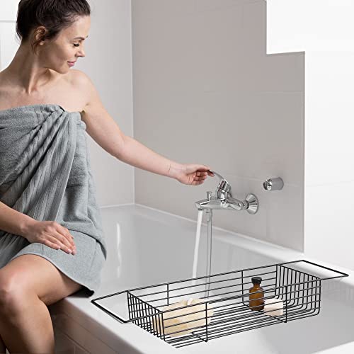 navaris-beauty-badewannenablage-draht-schwarz-metall-70cm image 8