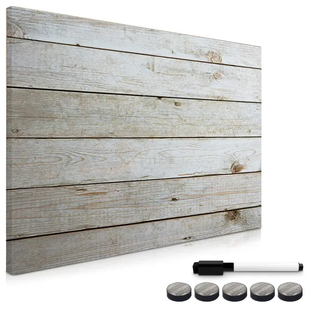 navaris-magnettafel-70x50cm-holz-beschreibbar-mit-magneten-stift image 1