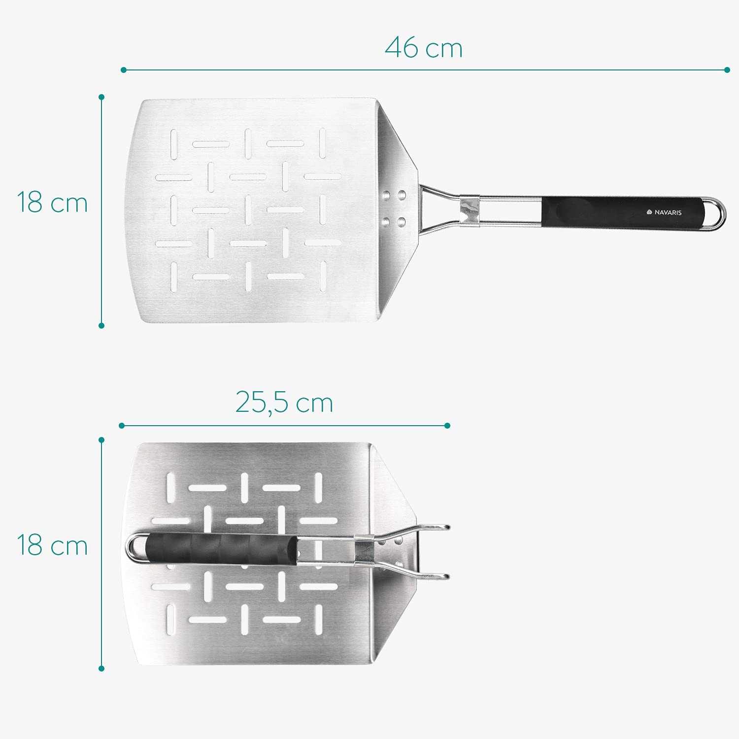 navaris-kitchen-pizzaschaufel-faltbar-edelstahl-46x18-cm image 3