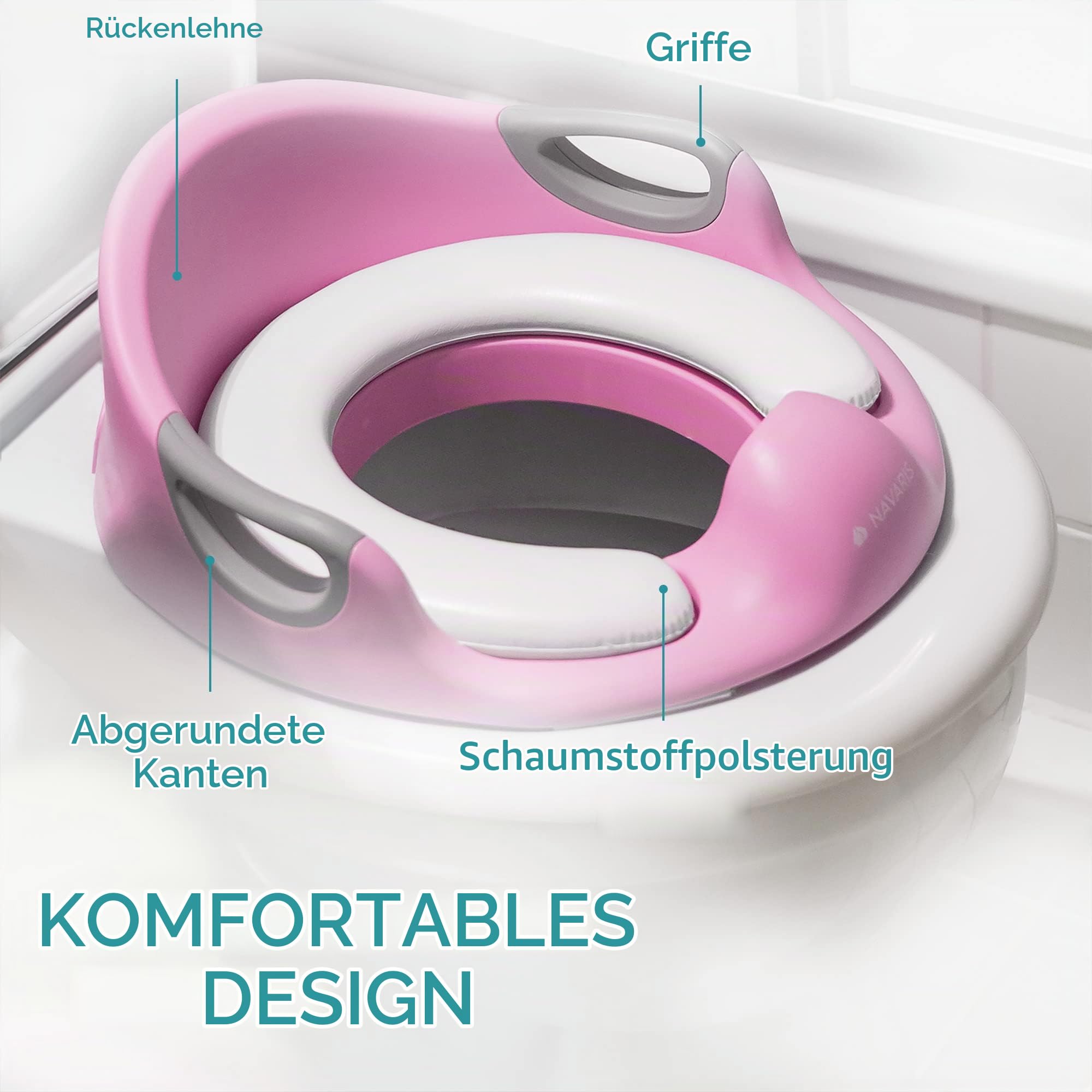 navaris-kinder-toilettensitz-wc-aufsatz-rosa-mit-griff image 3