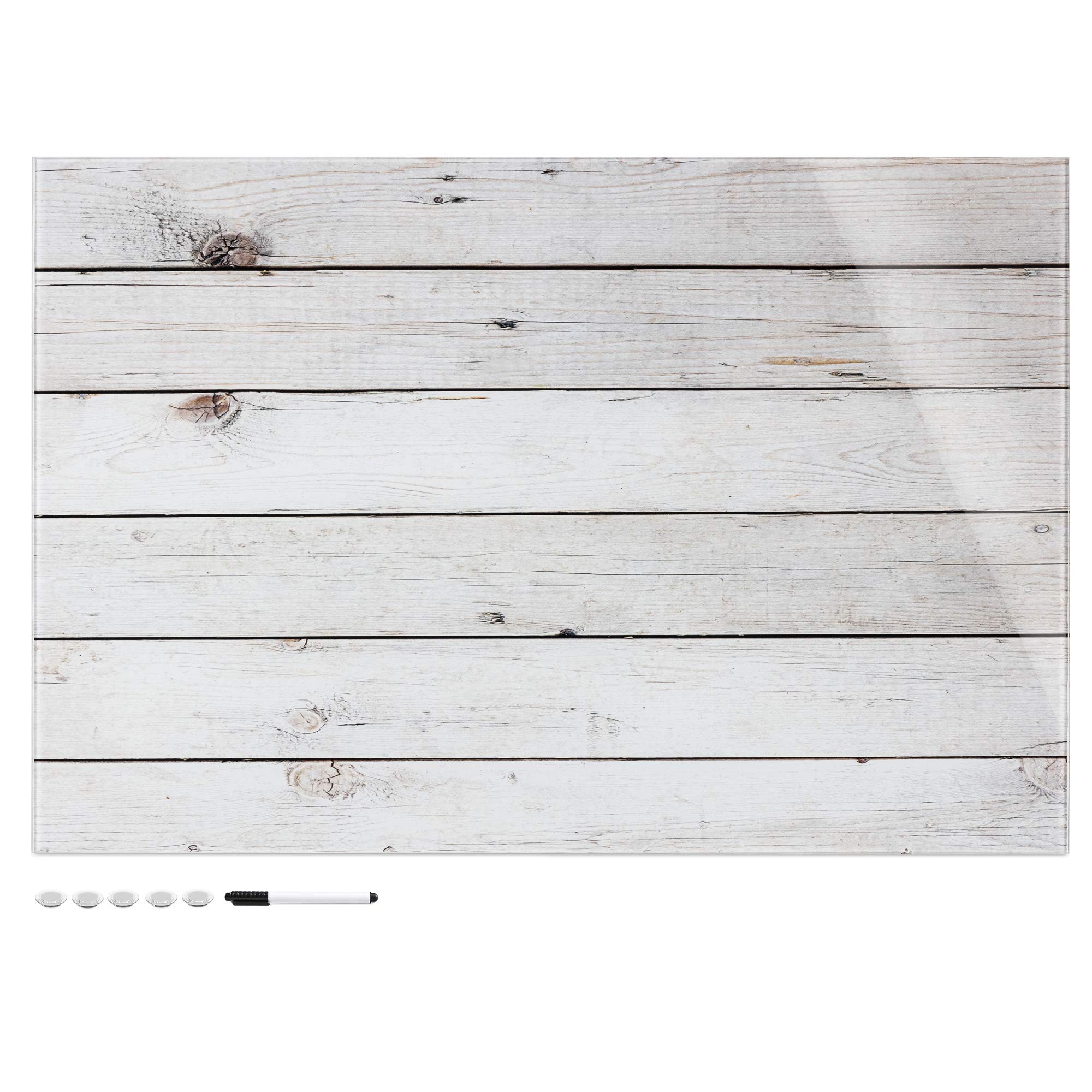 navaris-office-hobby-whiteboard-magnetisch-61x88-9cm-glas image 1