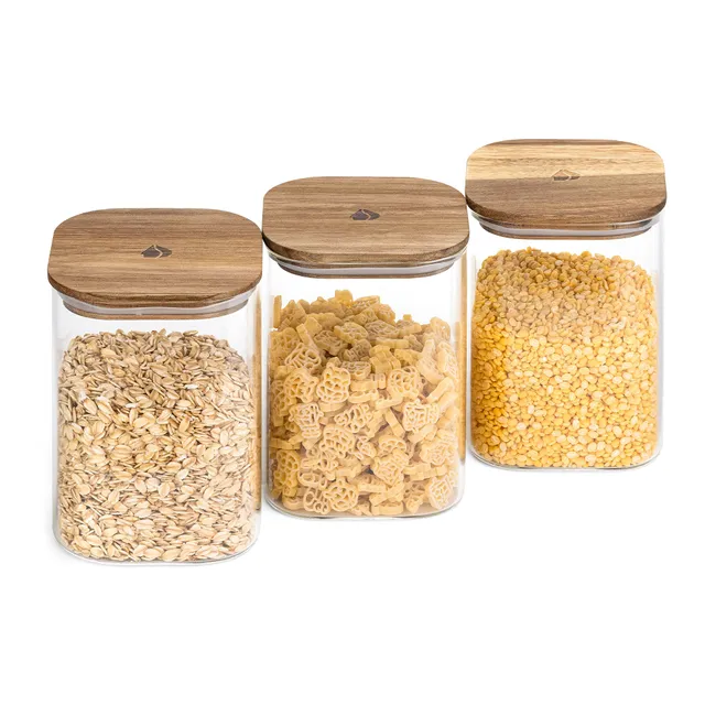 navaris-kitchen-vorratsgl-ser-holzdeckel-1000ml-3er-set image 1