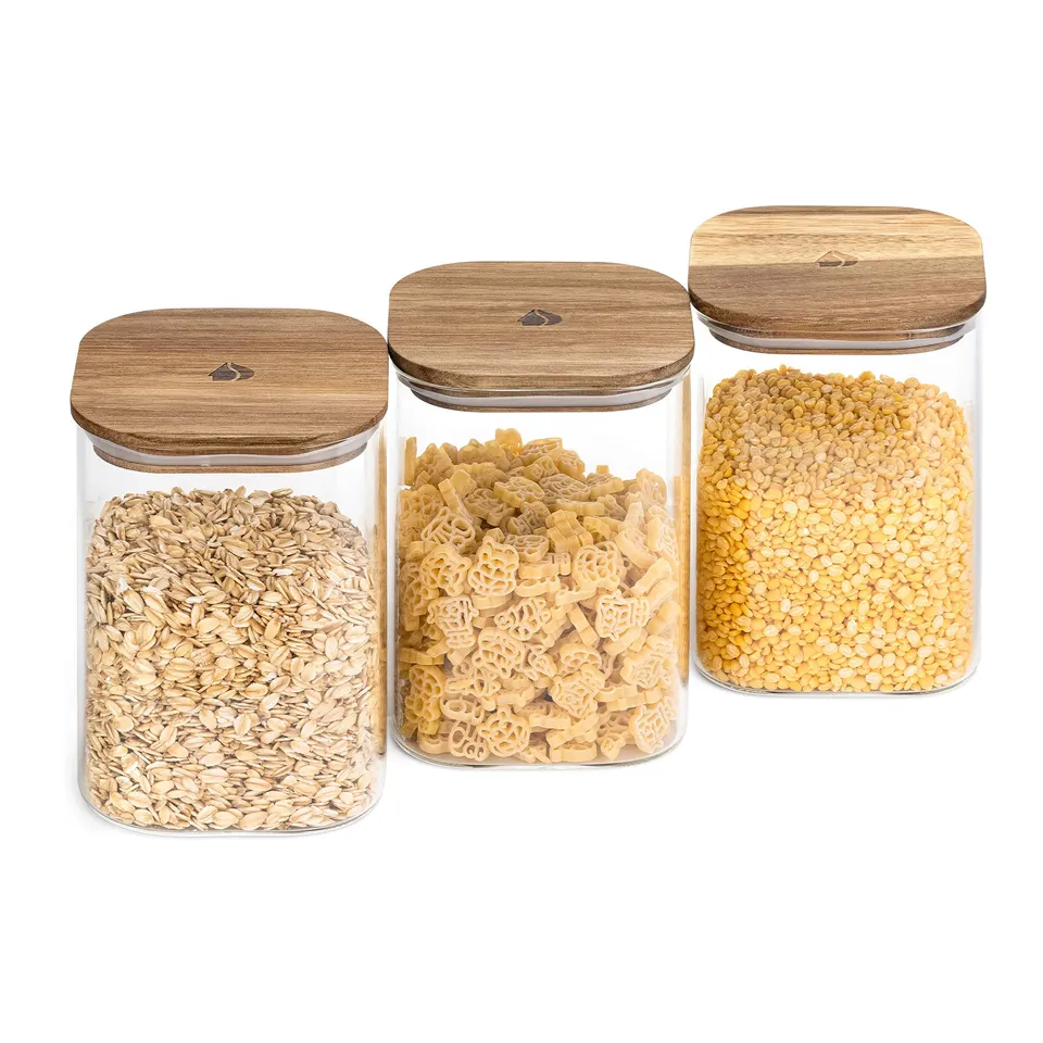 navaris-kitchen-vorratsgl-ser-holzdeckel-1000ml-3er-set image 1