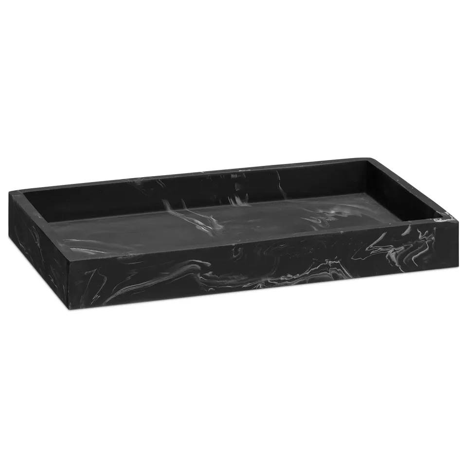 navaris-beauty-deko-tablett-marmoroptik-schwarz-23-5-cm-wasserfest image 1
