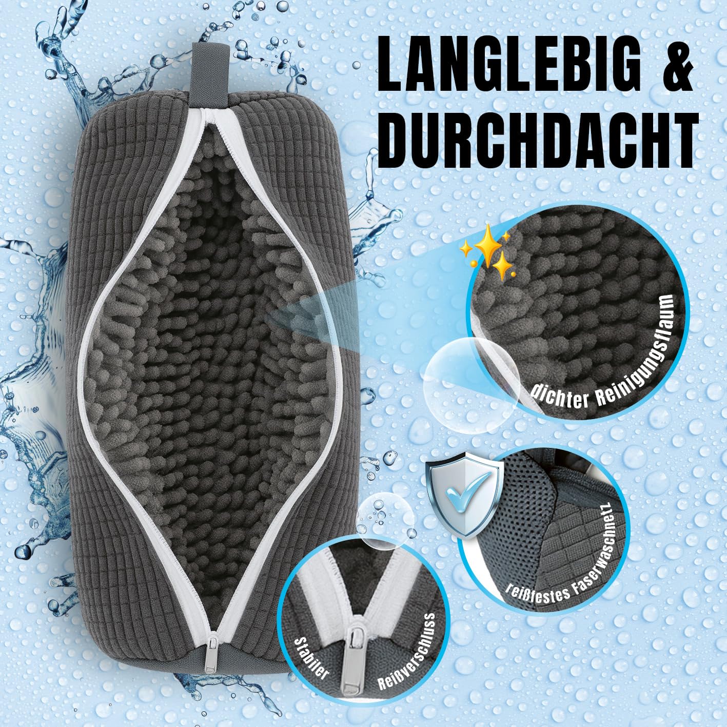 cleanmaxx-reinigungsutensilien-schuhwaschbeutel-sneaker-grau image 3