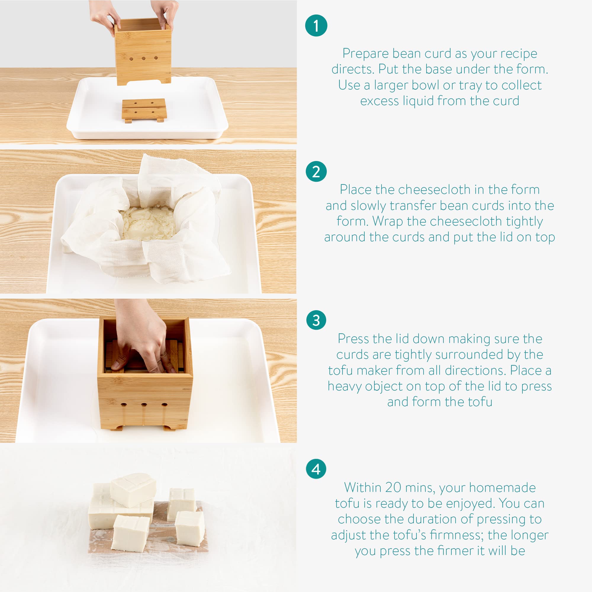 navaris-living-tofu-presse-bambus-mit-tuch-vegan image 3