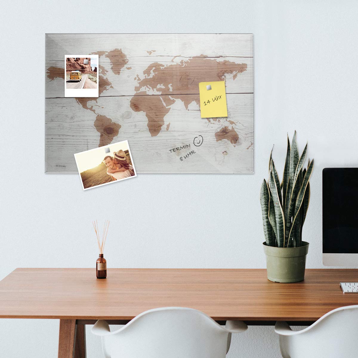 navaris-magnettafel-glas-60x40-weltkarte-memoboard image 2