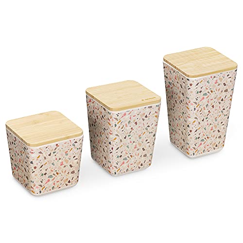 navaris-aufbewahrungsbox-3tlg-bambus-terrazzo-mit-deckel image 7
