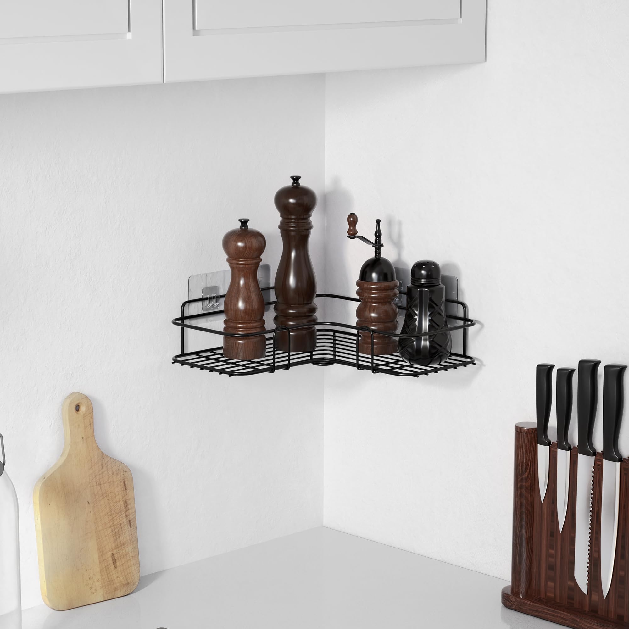 navaris-duschablage-ohne-bohren-eckregal-2er-set-schwarz image 5