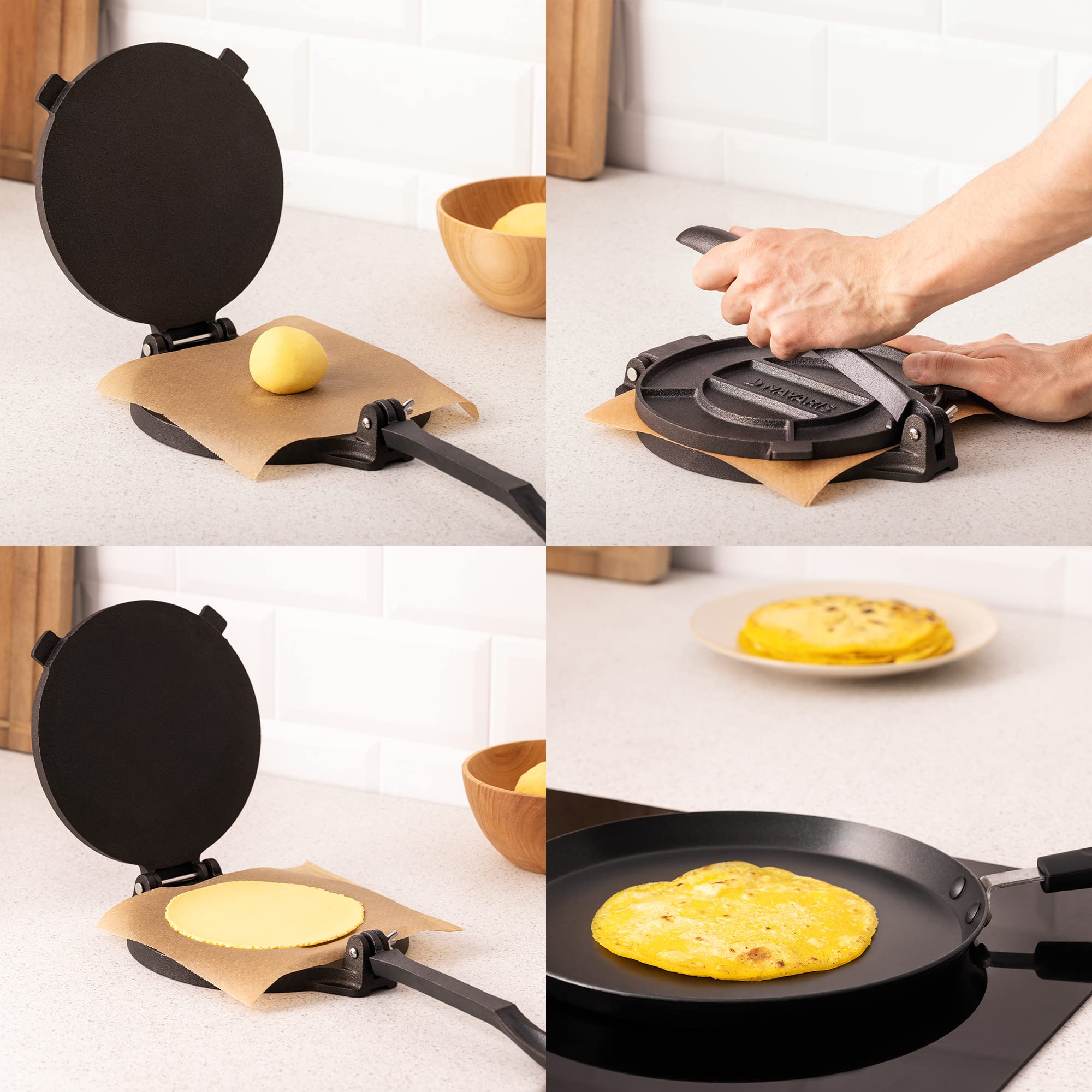 navaris-kitchen-tortilla-presse-gusseisen-20-cm-teigpresse image 3