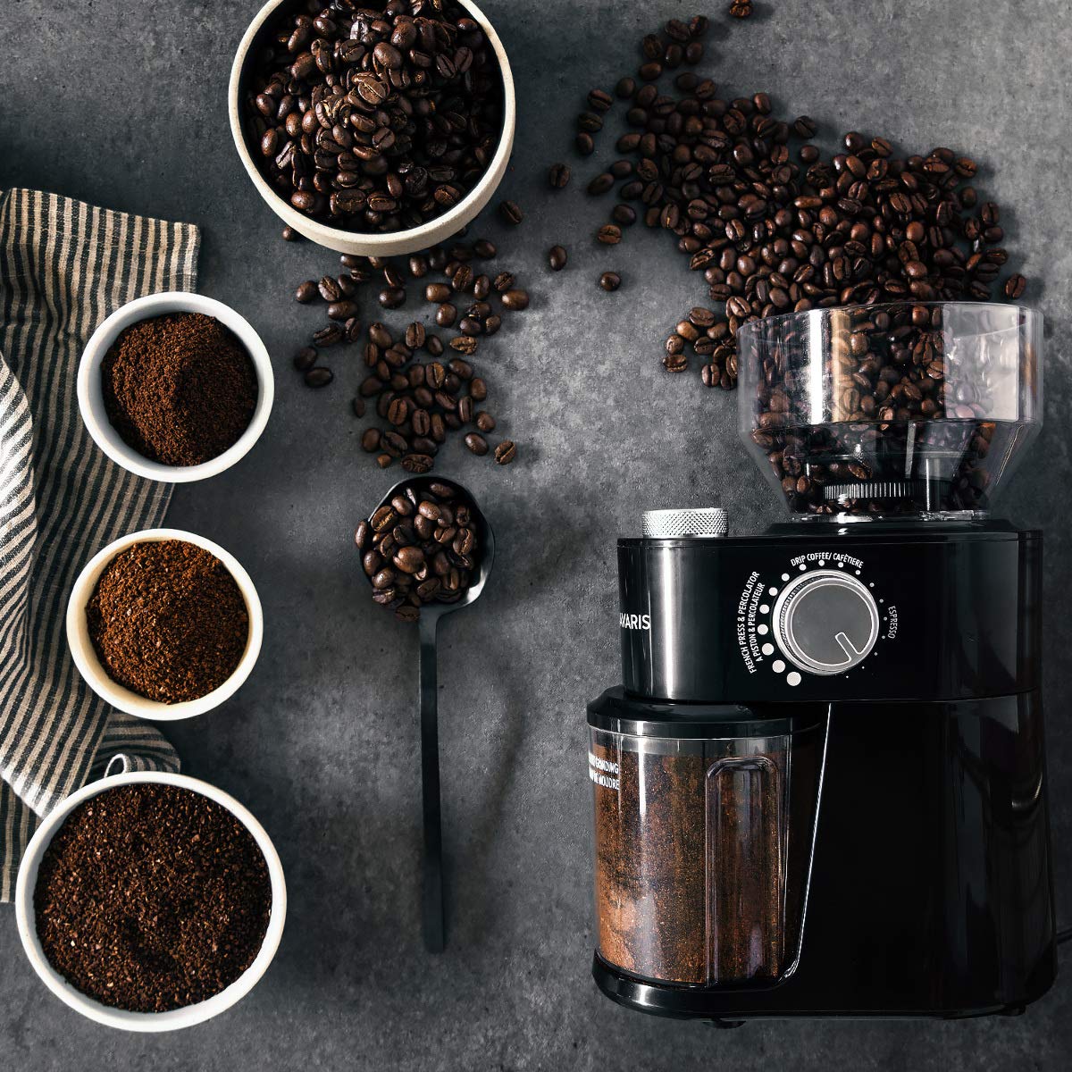 navaris-kitchen-elektrische-kaffeem-hle-scheibenmahlwerk-schwarz-250g image 2