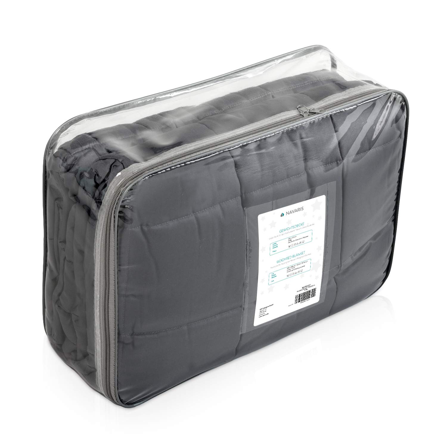 navaris-living-gewichtsdecke-135x200-cm-4-8-kg-grau-baumwolle image 7