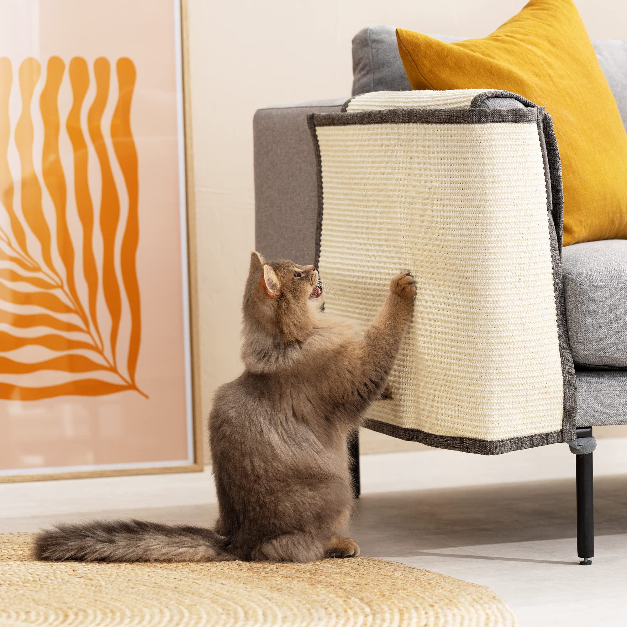 navaris-kratzmatte-katze-sisal-kratzschutz-sofa-rechts image 6