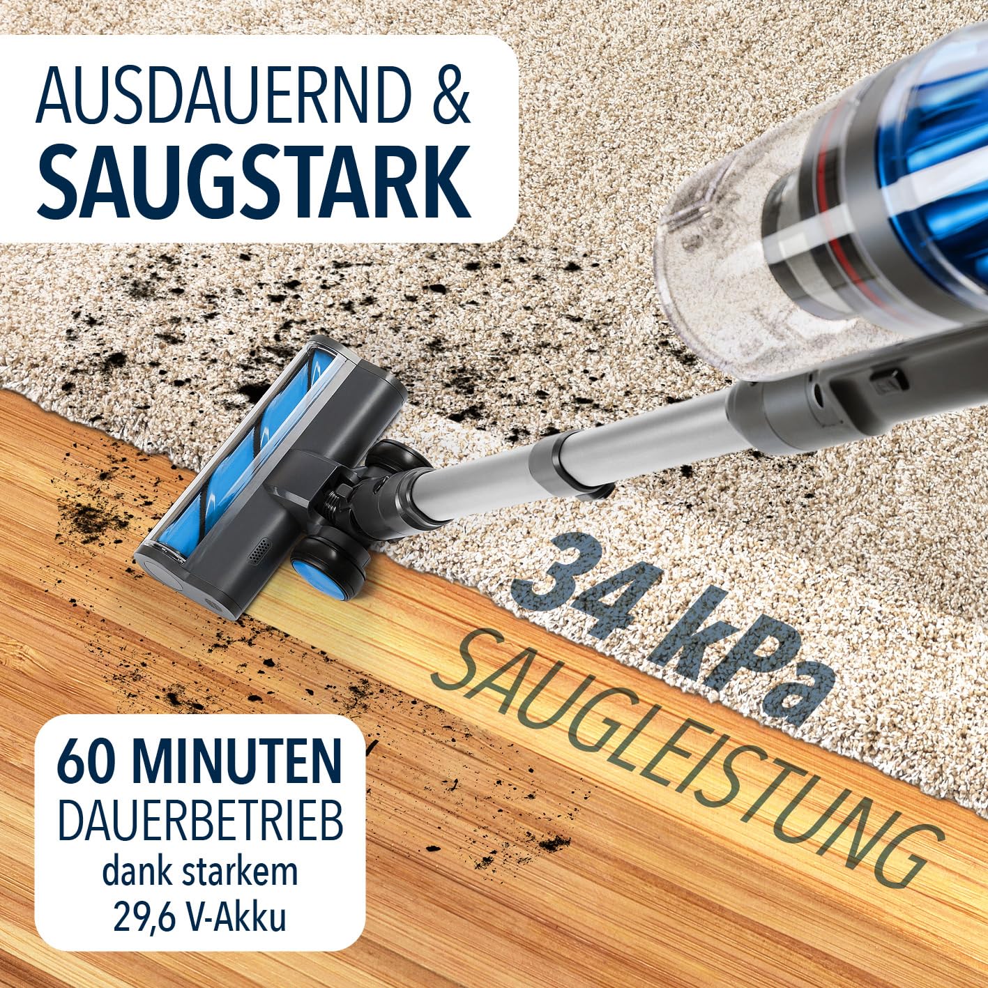 cleanmaxx-aerotec-500-akkusauger-mit-absaugstation-hepa image 4