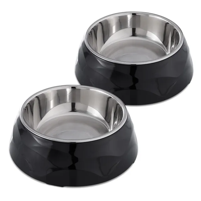 navaris-animals-futternapf-schwarz-stapelbar-2x-350-ml image 1